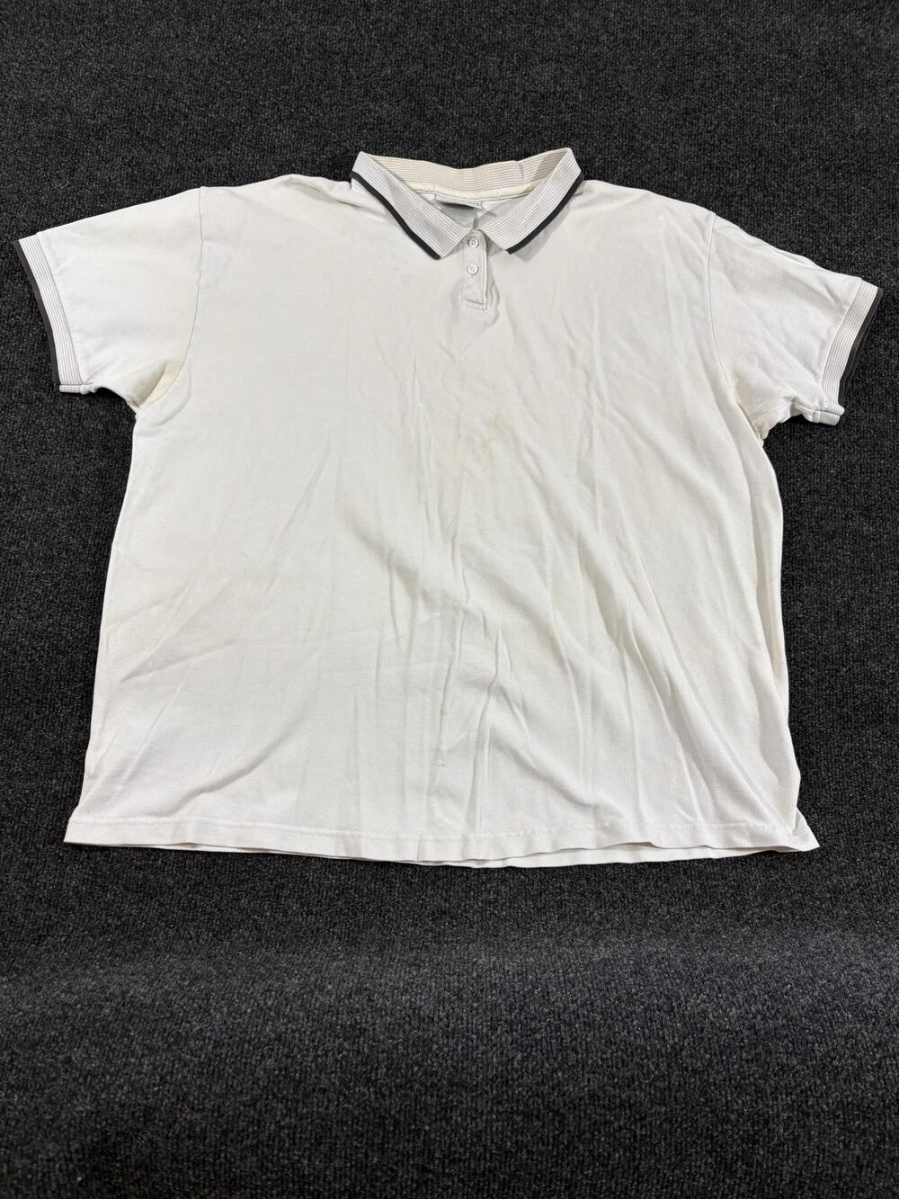 Outer Banks Polo Shirt Mens XL White 100% Cotton Short Sleeve Pique Casual